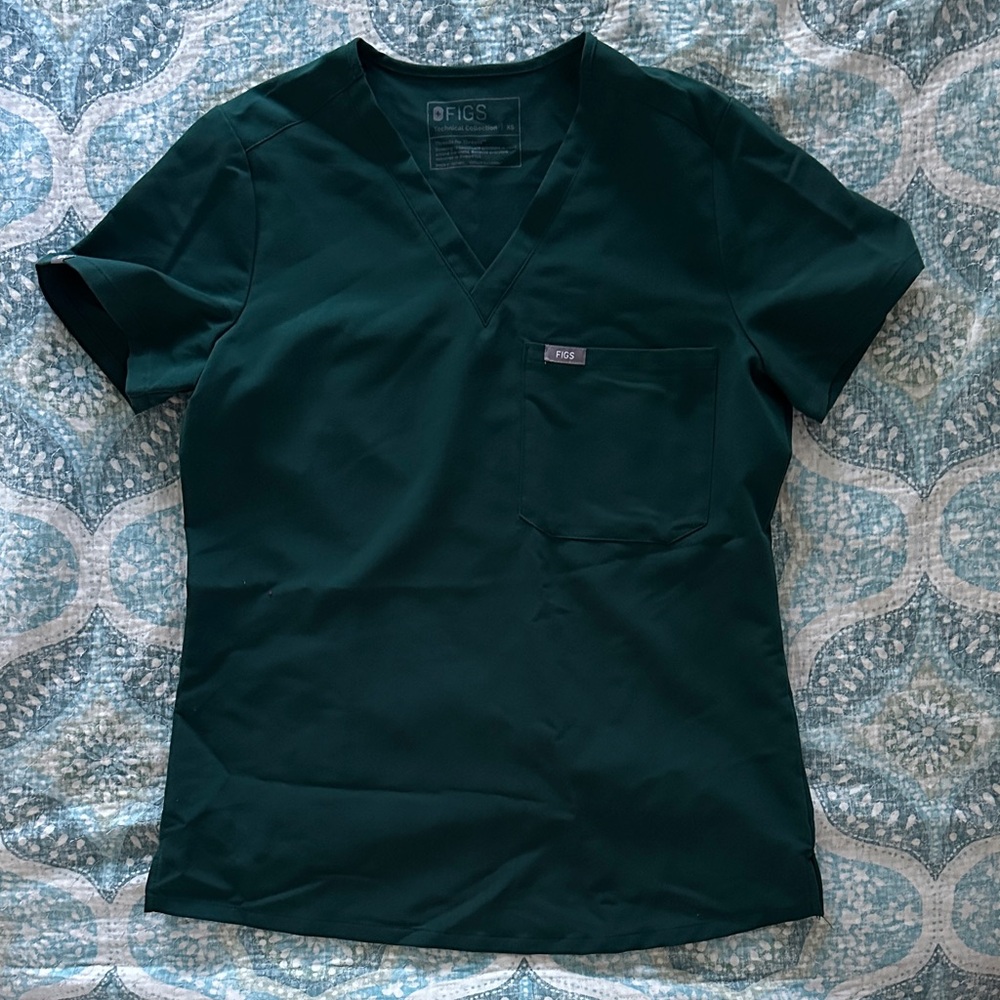 Figs Forest Green Catarina Top XS